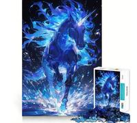 Puzzle Licorne Créature Légendaire pour Adultes 1000 Pièces Jeu de Mémoire Découpe Laser pour Un Assemblage Parfait Cadeau Unique Anti-Stress (50x75cm)