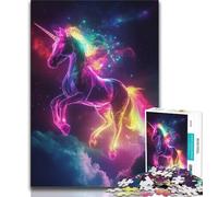 Puzzle Licorne de l'univers pour Adolescents 1000 pièces, Jeu Familial Anti-Stress, défi Difficile, Collection d'artistes, Beaux-Arts 50x75cm