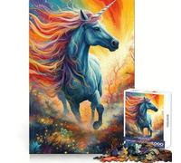 Puzzle Licorne et Cheval Fantastique de 1000 pièces pour Adolescents, idéal pour stimuler la réflexion, se détendre et Offrir Un Cadeau de Noël Unique (38x52cm)