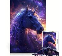 Puzzle Licorne Mystique dans l'espace pour Adultes 1000 Pièces Jeu de Réflexion et de Détente Design Design Cadeau Exquis (38x26cm)