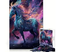 Puzzle Licorne sous Un Ciel étoilé, 1000 pièces, pour Adultes : Un pour se détendre, se Relaxer et se divertir (38x52cm)