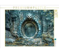 Puzzle · Lieux mystiques | Un masque d'animal au-dessus de la porte · 1000 pièces · Format assemblé 64 × 48 cm · CALVENDO Puzzle