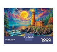 Puzzle Lighthouse in The Sea 1000 Pièces pour Adolescents Et Enfants - Difficile Puzzles Jeu De Patience en Famille 52x38cm/1000pcs