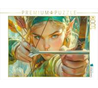 Puzzle · L'imagination est la clé | Une elfe à la chasse · 1000 pièces · Format assemblé 64 × 48 cm · CALVENDO Puzzle