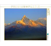 Puzzle · L'impressionnant Machhapuchhre (6993 m) au Petit Matin Depuis Le | point de vue de Sarangkot · Un motif du calendrier "POKHARA et… · 1000 pièces · Format assemblé 64 × 48 cm · CALVENDO Puzzle