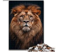Puzzle Lion 1000 pièces pour Adultes Cadeau de Noël pour Adolescents, réduction du Stress, Cadeau Unique et Cool pour la Famille (Taille 50x75cm)