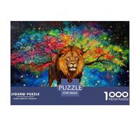 Puzzle Lion 1000 Pièces pour Adultes Et Enfants, Défi Ludique Et Familial, Puzzles Arbre de Vie, Décoration Intérieure, Cadeau Anniversaire 38x26cm/1000pcs
