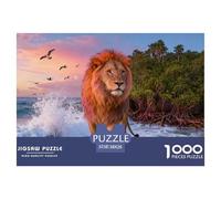 Puzzle Lion 1000 Pièces pour Adultes Et Enfants, Jeu en Famille, Jeu ÉduChatif, Casse-tête Côte, Home Decor, Cadeau Famille 38x26cm/1000pcs