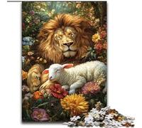 Puzzle Lion Art 1000 pièces pour Adultes, Jeux éducatifs, décoration d'intérieur, Cadeau d'anniversaire, Art Mural (26x38cm)