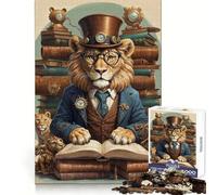 Puzzle Lion Book Smart Library pour Adolescents, 1000 pièces, développement de la dextérité mentale, Plaisir Relaxant, découpe de qualité supérieure, (38x52cm)