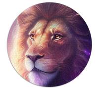 Puzzle Lion Céleste 1000 Pièces pour Adultes Puzzle Rond 1000 Pièces pour Adultes Cadeau Parfait pour la Décoration Intérieure et Les Vacances (Taille 67,5x67,5cm)
