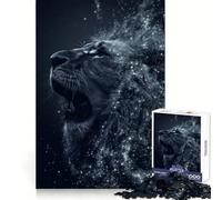 Puzzle Lion Céleste Rugissement 1000 Pièces pour Adultes Stimule la Réflexion Loisirs Silencieux Verrouillage de Sécurité (38x52cm)