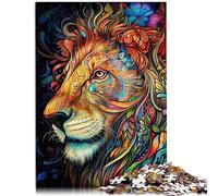 Puzzle Lion coloré 1000 pièces OLIKED pour Adultes et Enfants, 26 x 38 cm, Carton, Jigsaw, Thématique colorée, 1000 Pièces, 14 ans et plus