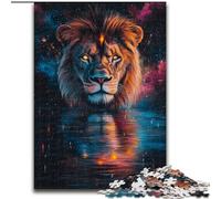 Puzzle Lion Cosmique 1000 pièces pour Ados et Adultes, idéal comme Cadeau pour Toute la Famille (50x75cm)