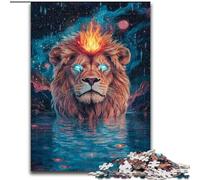 Puzzle Lion Cosmique 1000 pièces pour Adultes et Adolescents, Interaction Parent-Enfant intéressante pour réduire Le Stress (50x75cm)