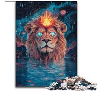 Puzzle Lion Cosmique 1000 pièces pour Adultes, Jeu Familial Anti-Stress, défi Difficile, Superbes Cadeaux et Jouets (26x38cm)
