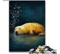 Puzzle Lion de mer endormi pour Adolescents, Jouets éducatifs et éducatifs, Jeux familiaux adaptés à la décoration de Bureau (26x38cm)