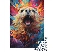 Puzzle Lion de mer psychédélique coloré, Puzzle en Carton 100% recyclé de qualité supérieure pour Enfants et Adultes à partir de 12 Ans, Cadeau de Noël, 1 000 pièces (75 x 50 cm)