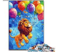 Puzzle Lion en montgolfière pour Adolescents, 1000 pièces, Cadeau Amusant pour Les Vacances à la Maison, Anti-Stress (50x75cm)