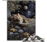 Puzzle Lion Endormi 1000 pièces pour Adolescents, Jeu Stimulant, idéal comme Cadeau pour Toute la Famille (26x38cm)