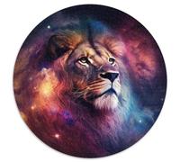 Puzzle Lion Fantastique 1000 Pièces Puzzle Rond Papier Puzzles DIY Décoration Maison Jeu Casse-tête pour Adolescents 1000pcs (67,5x67,5cm)