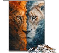 Puzzle Lion Graffiti 1000 pièces pour Adultes et Adolescents, à partir de 14 Ans, décoration Murale, Cadeaux Uniques pour Anniversaire et Noël (26x38cm)
