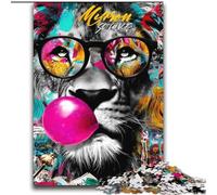Puzzle Lion Graffiti 2000 pièces pour Adolescents, à partir de 14 Ans Un Plaisir en Famille idéal comme Cadeau pour Toute la Famille (70x100cm)