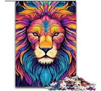 Puzzle Lion Graffiti Coloré 1000 Pièces pour Adultes et Adolescents, Convient aux Personnes de 14 Ans et Plus Idées Cadeaux Décoration Maison (50x75cm)