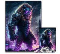 Puzzle Lion Humain 1000 pièces, décoration à Faire soi-même, défi cérébral, pour Adultes, Famille, Cadeau de Vacances 26x38cm