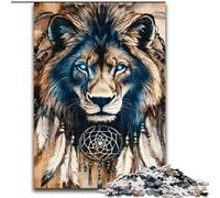 Puzzle Lion Indien 1000 pièces pour Adolescents, Jeux éducatifs, décoration d'intérieur, Cadeau d'anniversaire, Art Mural (50x75cm)