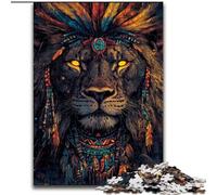 Puzzle Lion Indien 1000 pièces pour Adultes Un Casse-tête Stimulant pour Les Adolescents Idéal pour la décoration intérieure ou comme Cadeau (Taille 50x75cm)
