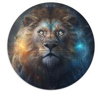 Puzzle Lion Magique 1000 Pièces Cadeaux Puzzle Rond 1000 Pièces Activités Amusantes à la Maison, Cadeau d'anniversaire, Cadeaux de Voyage 67,5x67,5cm