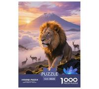 Puzzle Lion Mâle 1000 Pièces pour Adultes Et Enfants, Défi Cérébral Et Jeu Complexe, Puzzles Mer de Nuages, Décoration Intérieure, Cadeau Enfant 38x26cm/1000pcs