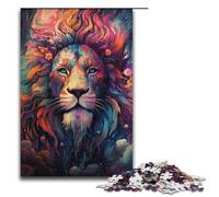Puzzle Lion Mystique 1000 Pièces pour Adultes Convient aux Couples et aux Adolescents de 14 Ans et Plus 1000PCS (38x26cm)