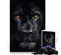 Puzzle Lion Noir Adultes 1000 Pièces Stimulation Cognitive Apaisant Ludique Cadeau de Noël Solid Lock (38x52cm)