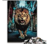 Puzzle Lion Noir et Blanc 2000 pièces pour Adultes, Jeu éducatif et Stimulant pour Toute la Famille, pour Anniversaire et Noël (70x100cm)