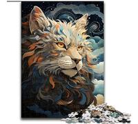 Puzzle Lion psychédélique 1000 pièces pour Adultes et Adolescents, Jouets éducatifs et éducatifs pour la Famille, idéal pour la décoration de Bureau (26x38cm)