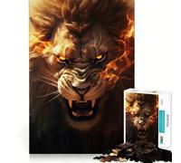 Puzzle Lion Rugissant 1000 Pièces pour Adolescents Jeu Mental Anti-Stress Découpe Premium Cadeau Exquis (38x52cm)