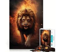 Puzzle Lion Rugissant pour Adolescents 1000 Pièces Jeu de Réflexion Relaxation Mentale Cadeau Unique à Assembler (38x52cm)