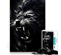 Puzzle Lion Rugissant pour Adolescents 1000 Pièces Stimule la Mémoire Détend et Amusant Découpe Premium Cadeau Élégant (50x75cm)