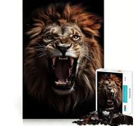 Puzzle Lion Rugissant pour Adultes 1000 Pièces Améliore la Mémoire Détend l'esprit Pièce de Collection Sharp Edge (50x75cm)