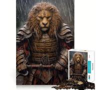 Puzzle Lion Samouraï 1000 pièces pour Adolescents, Jouet de logique Pure, détente et découpe Nette, pièce d'art de qualité (50x75cm)
