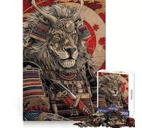 Puzzle Lion Samouraï 1000 pièces pour Adultes Renforce la mémoire, apaise l'esprit, qualité supérieure, Surprise chaleureuse (38x52cm)