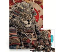 Puzzle Lion Samouraï pour Adolescents 1000 Pièces Jeu de Réflexion et de Détente Mentale Cadeau Unique (50x75cm)