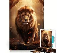 Puzzle Lion Sauvage Adolescent Fort 1000 Pièces Renforce la Mémoire Simple et Amusant Qualité Bordure Cadeau Souvenir 38x52cm