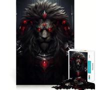 Puzzle Lion Sauvage en Colère 1000 Pièces Jeu de Créativité et de Découpe Net Composants Robustes Idéal pour Les Voyages pour Les Cerveaux (50x75cm)