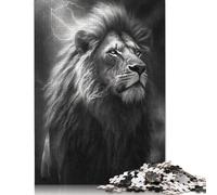 Puzzle Lion tonnerre de 1000 pièces pour adultes, puzzle en bois, jeu éducatif pour enfants, 1000 pièces (75 x 50 cm)