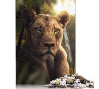 Puzzle Lionne Aveugle, Casse-tête en Carton de qualité supérieure pour Enfants et Adultes à partir de 12 Ans, Cadeaux de Noël, 1000 pièces (75 x 50 cm)