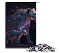 Puzzle Lionne Nuits Étoilées 1000 Pièces pour Adultes Puzzle Impossible Anti Stress pour Adolescents de 14 Ans et Plus 75x50cm