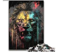 Puzzle Lions à Peindre pour Adultes et Adolescents, 2000 pièces, Jouet éducatif Anti-Stress, idéal comme Cadeau pour Toute la Famille (70x100cm)